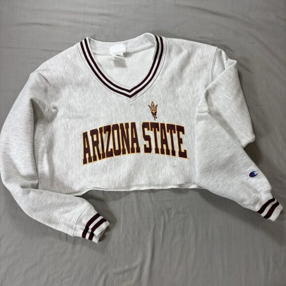 Champion Reverse Weave Women’s Vintage Arizona State Sweatshirt Crop Top Small - Picture 1 of 6